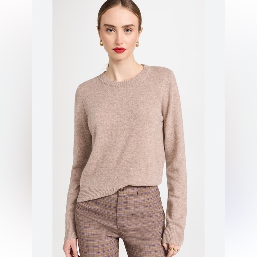 Reformation Beige Crewneck Sweater